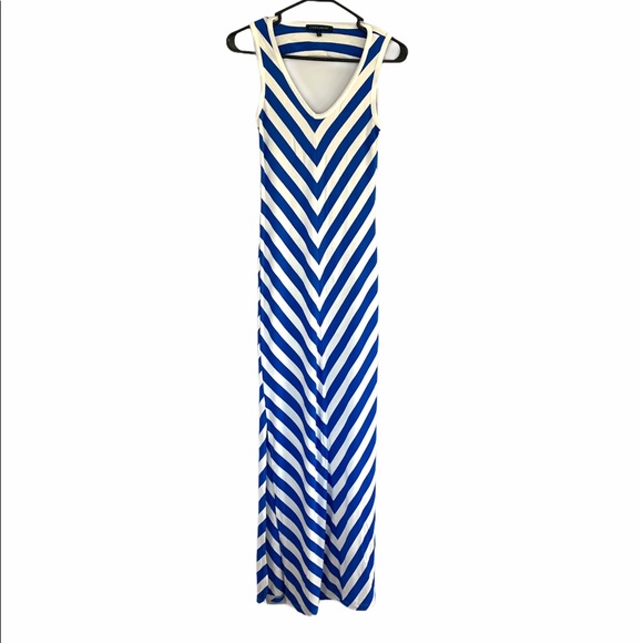 NWOT Cool Wear Chevron Stripe V-Neck Maxi Dress - Picture 2 of 7